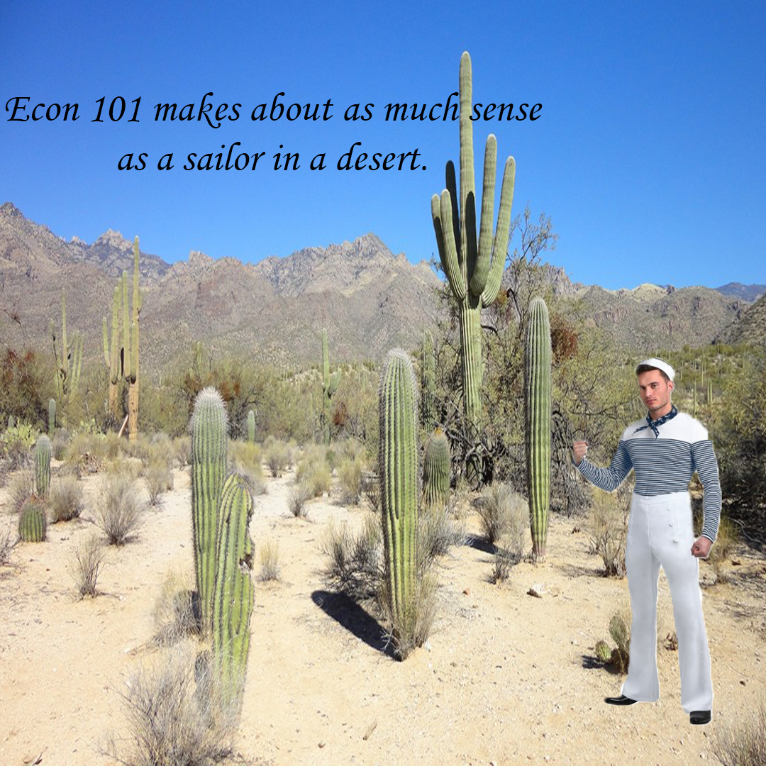 Sailor in a desert